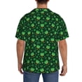 thumbnail image 3 of Gukieu Happy St. Patrick's Day Print Men's Short-sleeved Shirts, Button-down Pocket Shirts, T-shirts, Beach Vacation Travel Summer Clothing-Medium, 3 of 5