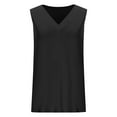 thumbnail image 5 of Otntypg Athletic Tank Tops for Women Loose Fit Casual Summer V Neck Sleeveless Basic Workout Tees Vest Trendy Cozy Tunic Shirts Black M, 5 of 9