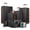 Black Tan, variant on Gowill 4 Piece Luggage Sets with 7 Pieces Organizer Bags, 20/24/28/32 inch ABS Carry-on and Checked Suitcase Large Travel Sets, Black Tan