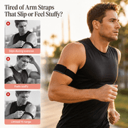 Nylon Arm Strap Compatible with Amazfit Helio Strap, Adjustable Hook-and-Loop Replacement Armband 280-420mm, Breathable Sports Band, Black