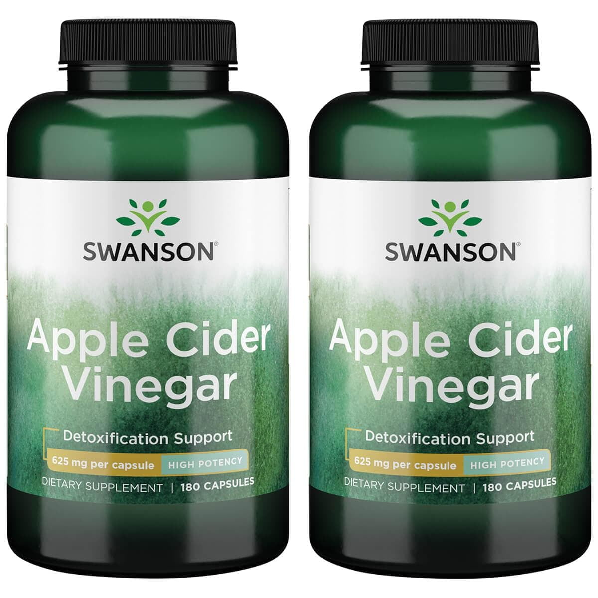 Swanson Apple Cider Vinegar High Potency 625 mg 180 Caps 2 Pack