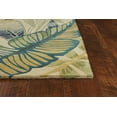 thumbnail image 2 of 5' Round  Wool Ivory or Teal Area Rug, 2 of 2