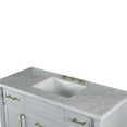 thumbnail image 3 of Bellaterra Home 800632-48SBN-LG 48 in. Single Vanity with Carrara Marble Top, Light Gray & White, 3 of 6