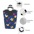 thumbnail image 4 of DouZhe 50L Rectangular Laundry Basket, Abstract Autumn Squirrel Animals Prints Waterproof Foldable Laundry Hamper with Aluminum Handles, 4 of 6