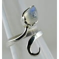 thumbnail image 4 of Navya Craft Rainbow Moonstone Ring, 925 Sterling Silver Snake Design Gemstone Promise Ring Size 12.0, 4 of 5