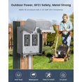 thumbnail image 2 of Outdoor Electrical Box Waterproof, Dual 20 AMP WRTR GFCI Receptacles, Weatherproof Outlet Box with Metal 3R Enclosure, Lockable Outlet Cover, GFCI Outlet for Garden, Outdoor Lights, 2 of 7