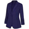 thumbnail image 2 of Blazer MINTLIMIT Royal Blue para mujer, manga 3/4 y solapa S, 2 of 7