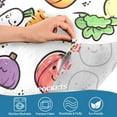 thumbnail image 3 of Yayeee Kitchen Curtains Tier Pair Light Filtering 27"x24" Rod Pocket Short Cafe Window Panel, Cute Vegetables, 3 of 7