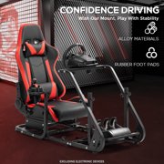 Supllueer Stable Racing Simulator Cockpit Adjustable With Gaming Red Seat Fits Logitech G920 G923 Thrustmaster Fanatec.Excluding electronic devices