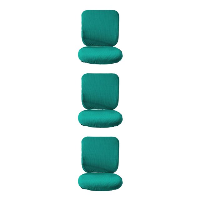 Baohd Computer Chair Cover Swivel Chair Cover Rotating for Chair Dark Green Backrest + Cushion Cover 3Set