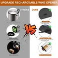 thumbnail image 6 of Ca'Lefort Electric Wine Opener with Charging Base - 7 in 1 Automatic Wine Opener Set Rechargeable Corkscrew Kit Contains Foil Cutter Vacuum Stopper and Wine Pourer for Birthday Gift, 6 of 6
