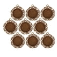 thumbnail image 1 of Paquete Configuraciones de Cabujón Colgante de Aleación de Flor forma forma forma de Bronce Gloria Colgante con base de camafeo, 1 of 5