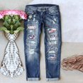 thumbnail image 3 of TSADFHJI Slip Skirt Long Womens Jeans Independence Day Print Ripped Pants Xxl Dark Blue, 3 of 4