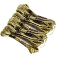 thumbnail image 4 of Filfeel 24Pcs intersect‑Stitch Thread Light Gold Embroidery Glossy Braided Floss Hand‑Made Cotton Skeins,Embroidery Floss,Embroidery Thread, 4 of 9