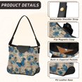 thumbnail image 3 of Iauyy Women's Handbag Removable Shoulder Satchel Bag-Polyester and PU leather ，Blue Butterfly, 3 of 7