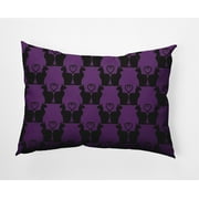 Simply Daisy 14" x 20" Cat Clowder Indoor/Outdoor Polyester Throw Pillow, Amethyst