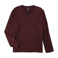thumbnail image 1 of Alfani Mens Split Neck LS Embellished T-Shirt, Red, XXX-Large, 1 of 3