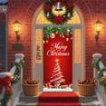 thumbnail image 6 of Neoyler Christmas Door Cover Christmas Decorations Hanging Polyester Scene with Santa Claus for Front Door Entryway Indoor Outdoor Festive Holiday Welcome Multicolor 35.4x78.7in, 6 of 6