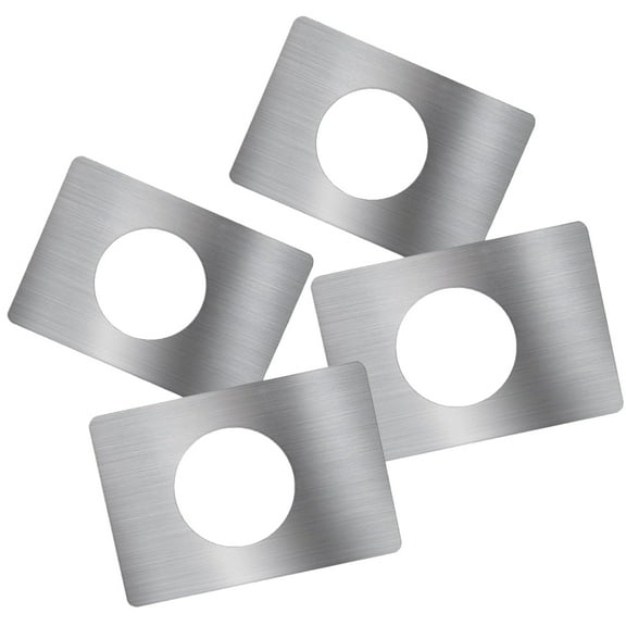 YuYiSan 4pcs Door Hole Cover Plates Stainless Steel Strike Plates Door Knob Reinforcement Plate
