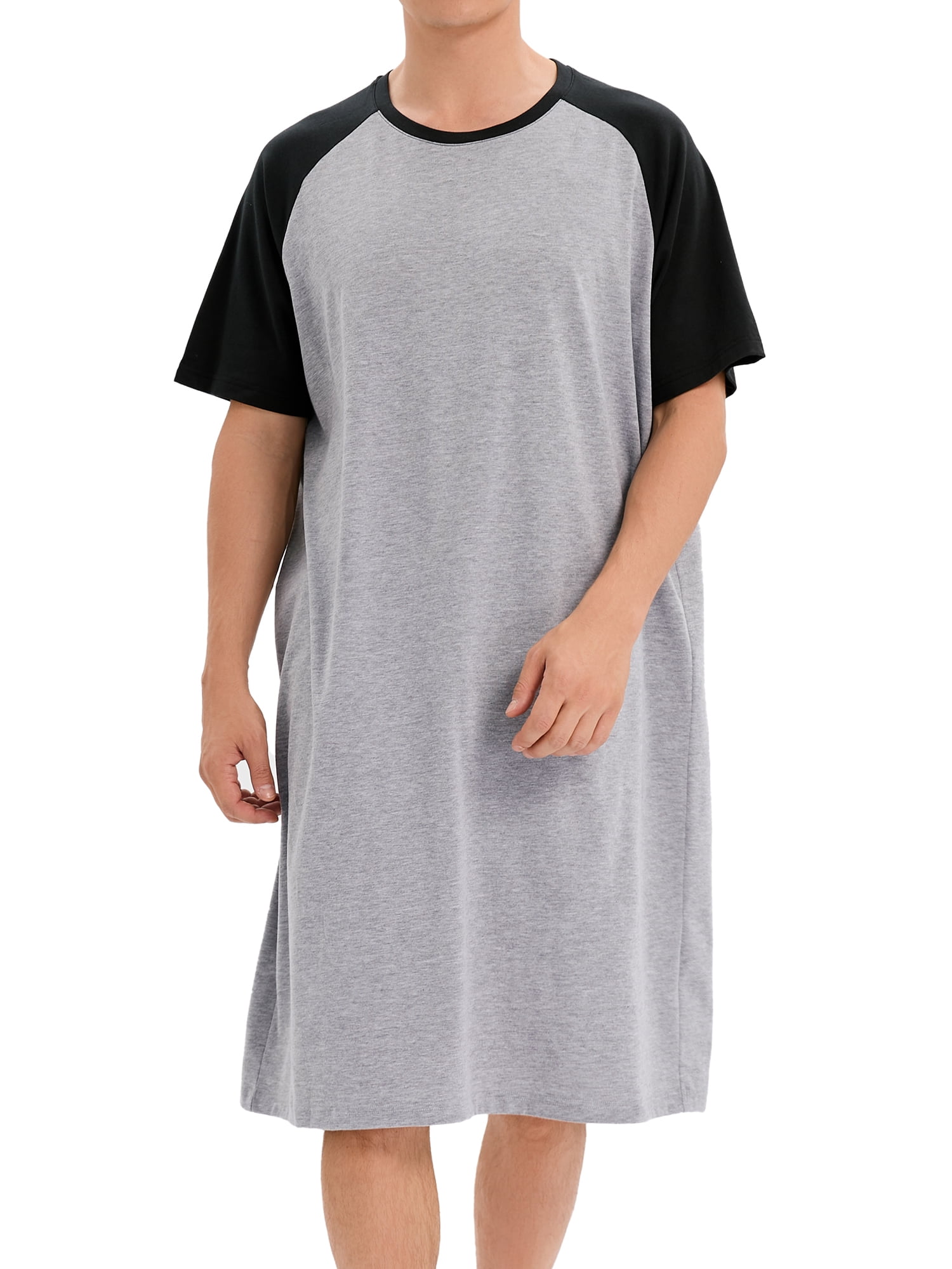 Men's Sleepwear Nightshirt Nightwear Comfy Big&Tall Short Sleeve Sleep