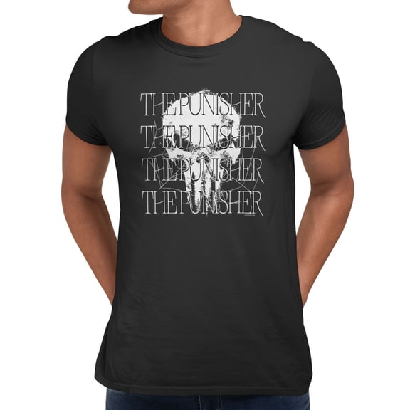 Marvel Spider-Man Brand New Day Men's The Punisher Classic Skull T-Shirt (Black, S-XXXL)