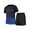 Black Set for Men, variant on Men's Crew Neck T Shirt and Shorts Set Short Sleeve 2 Piece Pullover Gradient for Street Daily Blue XXL