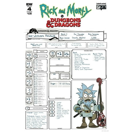 IDW  Rick & Morty Vs. Dungeons & Dragons #4 [Little Cover B