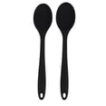 thumbnail image 3 of TEHAUX 2Pcs Black Silicone Spoons for Cooking and Salad Mixing in Kitchen Utensils, 3 of 8