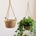 thumbnail image 1 of Hand Woven Knitted Hanging Flower Basket Bucket Plant Pot Planter Home Decor, 1 of 8