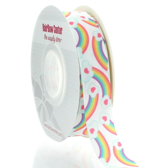 7/8" Rainbows Grosgrain Ribbon 25yd