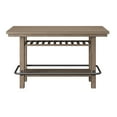 thumbnail image 2 of 72" Bar Height Table, Rectangular Bar Table, Storage Table, Wood Counter Height Table for Living Room, Brown, 2 of 5