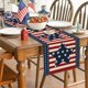 thumbnail image 5 of Independence Day Linen Table Runner Suitable For Holiday Decoration Kitchen Table Cloth Living Room Fireplace Cabinet Table Cloth, 5 of 6