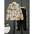 thumbnail image 4 of 3T Baby Boys Clothes Baby Boys 2PCS Hoodie Outfits Set Cars Print 3T Boys Long Sleeve Top Pants Set Black, 4 of 7