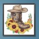 thumbnail image 1 of 5D DIY Parcial Forma especial Taladro Diamante Pintura Kit Botas Sombrero de vaquero Arte FLhrweasw Nuevo, 1 of 9