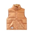 thumbnail image 2 of Esaierr Kids Baby Winter Puffer Vest Jacket for Girls Autumn Winter Warm Puffer Waistcoat Zip Up Outwear Toddler Cute Lightweight Waterproof Thickened Warm Sleeveless Jacket Coat for 2-9Y, 2 of 6