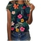 thumbnail image 1 of Tops con estampado de flores de manga corta con cuello redondo para mujer Pompotops  hkajfhjk463031, 1 of 5