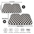 thumbnail image 3 of Fotbe Black and White Checkerboard Car Windshield Sunshade | Sun Visor Protector Front Window Shade, Keeps Out UV Rays, Keeps Your Vehicle Cool-Small, 3 of 7