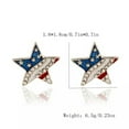 thumbnail image 3 of HOOUN American Independence Day Earrings Flag Color Earrings Pentagram Rhinestone Gift-Pentagram Rhinestone Earrings, 3 of 9