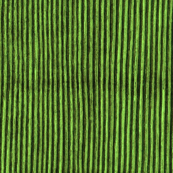 Ahgly Company Indoor Square Abstract Green Modern Area Rugs, 7' Square