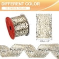 thumbnail image 2 of Uxcell Glitter Mesh Wired Ribbon, Webbed Sequin Diamond Mesh Wire Ribbon for Wreaths Garland Bows Rose Gold, 2 of 6