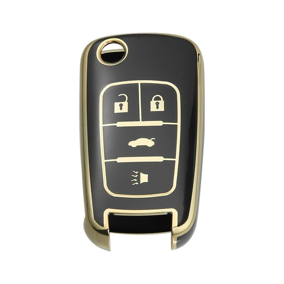 TPU Key Fob Cover Fit for Buick Encore for Chevrolet Camaro Equinox Impala Sonic Trax for GMC Terrain Black