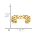 thumbnail image 3 of 14K Yellow Gold Ring Band Toe Polished and Diamond-cut, Size 7, 3 of 5
