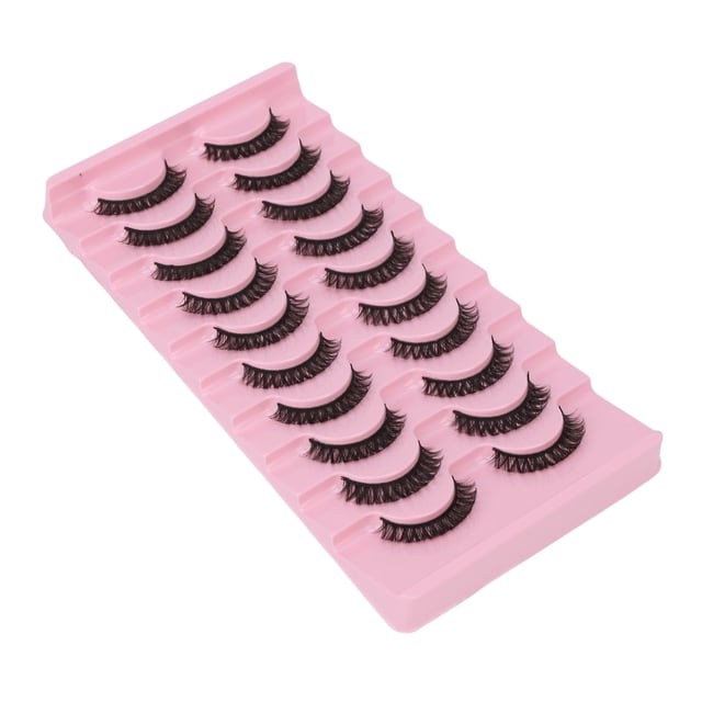 Paquete de 10 pares de pestañas postizas DD Curl, extensiones ligeras, cómodas y suaves, maquillaje tipo A