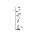 thumbnail image 6 of 59" Steel Six Light LED Novelty Floor Lamp With Colorful Funky Floral Shades, 6 of 7