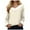 Beige, variant on TAmten Christmas Shirts for Women Trim V Neck T-Shirt Xmas Print Long Sleeve Holiday Pullover Tee Tops(Beige,3XL)