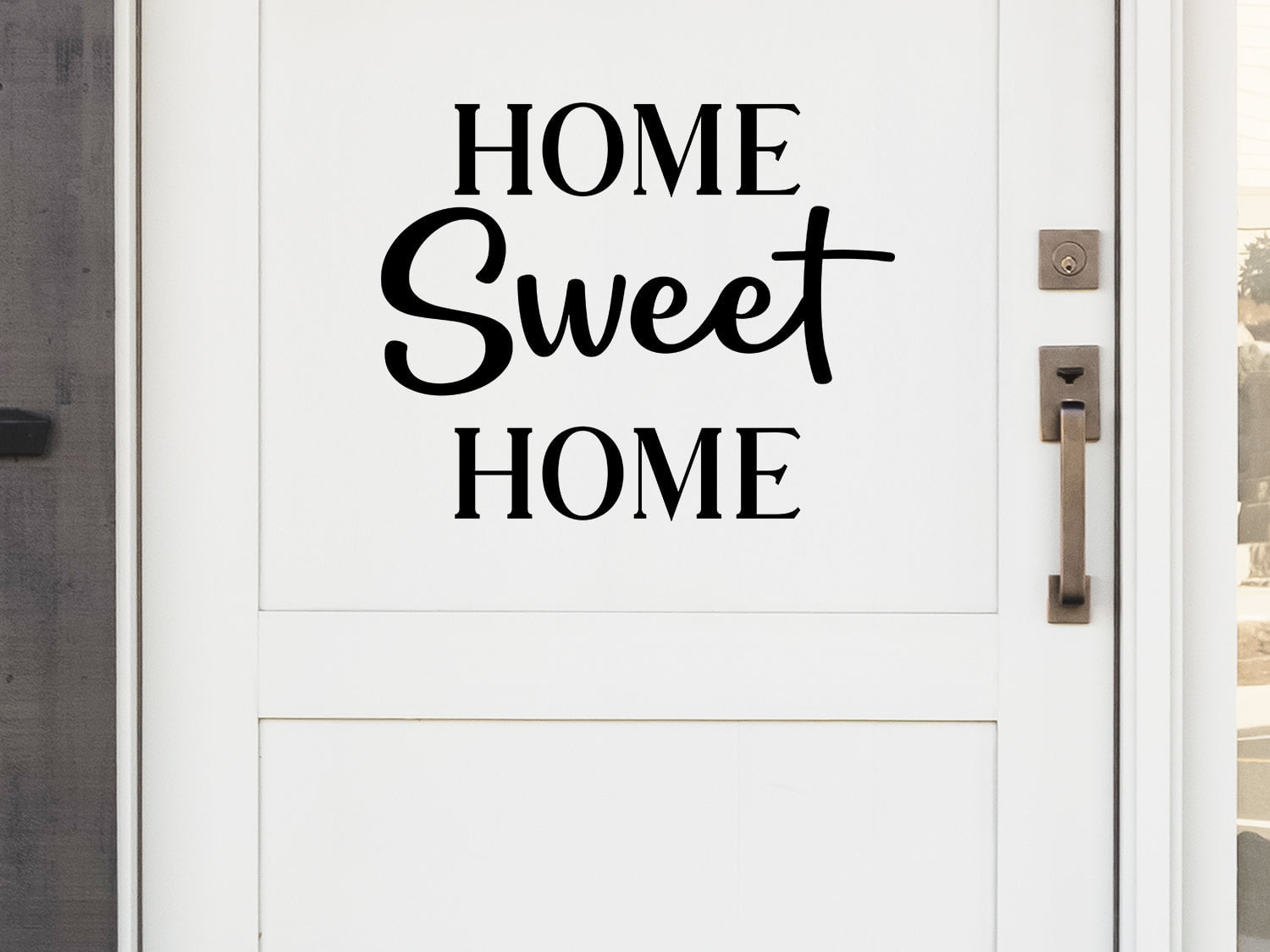 Home Sweet Home Script Front Door Decal