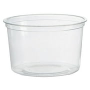 WNA Deli Containers, 16 oz, Clear, Plastic, 50/Pack, 10 Packs/Carton
