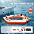 thumbnail image 4 of Inflatable Floating Dock, 8.5-Foot x 5-Foot Platform with Mesh Pool, Non-Slip Water Mat, Portable Design with Detachable Ladder for Pool & Beach Relaxation, 4 of 6