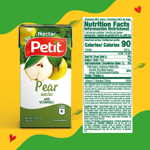 Petit Pear Nectar, 200 ml (Pack of 24) – Refreshing Tropical Fruit Beverage