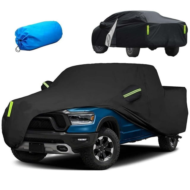 Funda para Camioneta,Cubierta para Auto Impermeable,Exterior Lona para Coche con Tira Reflectante y cremallera,Antiarañazos Y Antipolvo,Cubre Coche Anti-UV Coberturas Completas(540*200*180 CM)
